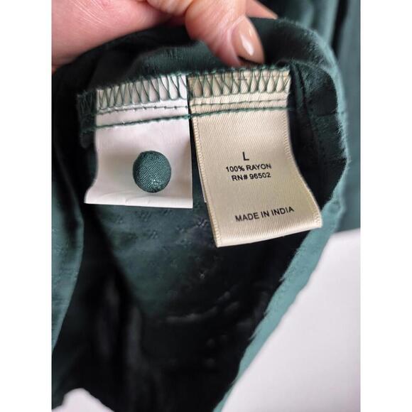 Women's Kraft Kat Boho Green Top Tunic Blouse size Large - Picture 5 of 9